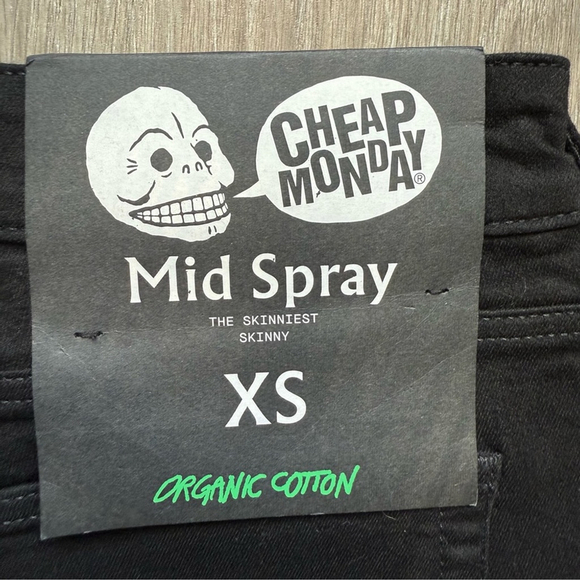 Cheap Monday Black Skinny Jeans for Women Size XS Casual Denim Streetwear NEW - Picture 3 of 10